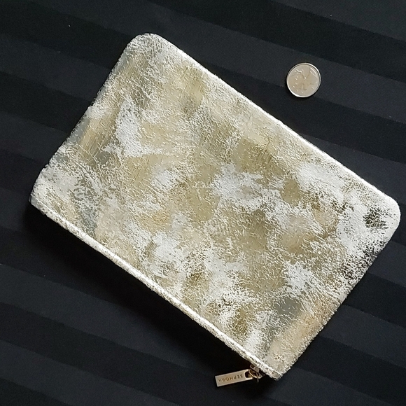 Sephora Metallic Cosmetic Bag/Clutch - Picture 1 of 5